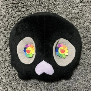 Takashi Murakami Cushion Dokuro Skull Black Kaikai Kiki Opened, unused From JPN - Picture 1 of 12
