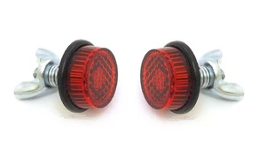 Licence/Number Plate Reflective Reflector Mounting Bolts (Pair) - Red - Picture 1 of 6