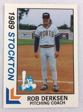 1989 Stockton Ports-California League-BEST Baseball Card-Rob Derksen