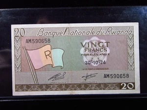 Rwanda 20 Francs Amafranga 1974 Banque Nationale World Banknotes Money h0658 - Picture 1 of 2