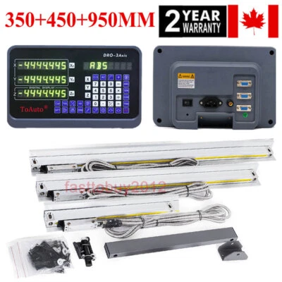 3 Axis DRO Linear Scale 350+450+950mm Glass Scales Digital Readout Kit CNC - Image 1 of 4