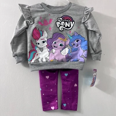 My little Pony Unicorn Sweatshirt Legging Baby Girls 2pc Set - Image 1 of 4