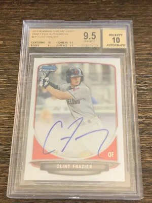 2013 BOWMAN CHROME DRAFT AUTOGRAPHS CLINT FRAZIER #CF BGS 9.5 GEM MINT 10 AUTO - Image 1 of 2