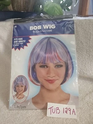 Patriotic Bob Wig Fits Kids And Adults Red White And Blue - Image 1 of 4