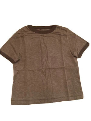 New Mossimo Boys Solid Brown Color, Short Sleeve T-shirt Size XS 4/5 - Image 1 of 3