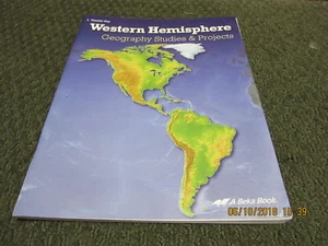 A Beka Book - Western Hemisphere Geography Studies & Projects Teacher Key - Imagen 1 de 3