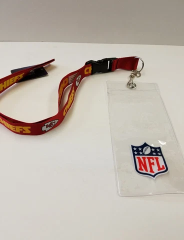 Kansas city chiefs lanyard with  ticket holder. 2 pcs Cover