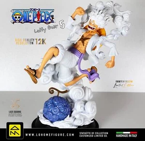 Luffy Gear 5 Action Figure, Statua One Piece fatta a mano, 12K made in Italy - Picture 1 of 10