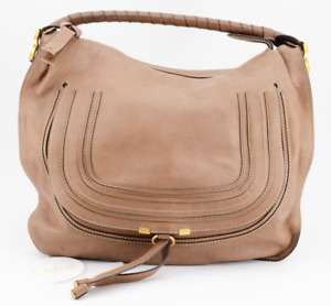 Chloe Marcie Hand Bag Shoulder Bag Medium Leather Brown #A239