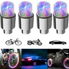 4Pcs LED Wheel Tire Air Valve Stem Caps Neon Light For Motor Car Bicycle Bike 