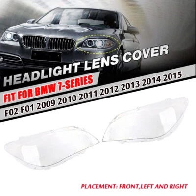 Headlight Lens Cover Cap For 2009-2015 BMW F02 F01 7 740i 740Li 750i 750Li 760i Foto 1 de 4