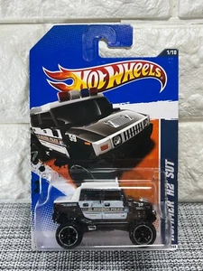 Hot Wheels HW Main Street 1/10 Hummer H2 SUT 161/244 Black/White - Picture 1 of 4