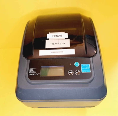 ZEBRA GX420t USB & SERIAL THERMAL TRANSFER PRINTER LABEL DIRECT TRANSFER DESKTOP - Image 1 of 4