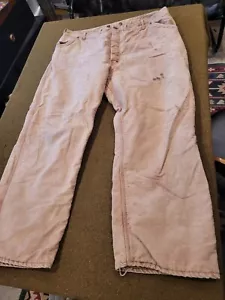 Vintage Carhartt Troy Blanket Wool Lined Headlight Finck Union Brown Hose 40x29 - Bild 1 von 16
