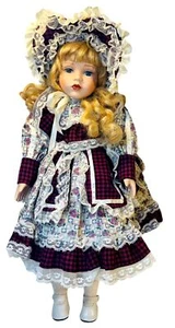 Muñeca rubia de porcelana 19 pulgadas - pesa 1,12 libras - Imagen 1 de 11