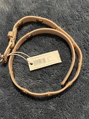 Nuevo PULSERA DE CUERO TORY BURCH DOBLE ENVOLTURA HEXAGONAL LOGO TACHUELAS CON CAJA Foto 1 de 4