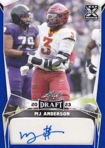 Autógrafo de fútbol americano Leaf Draft 2023 BA-MJA MJ Anderson RC - Imagen 1 de 1