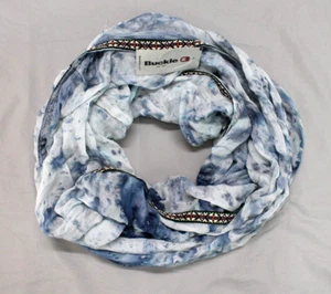 NWT BUCKLE Blue/Multi TIE-DYE Southwestern Print Trim LOOP INFINITY SCARF O/S - Picture 1 of 4