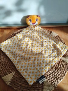 Bio Baumwolle Kuscheltier Löwe Engel gelb weiß HAHN AUS NUDEL - Bild 1 von 5
