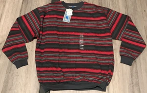 NWT Men's Tomato Size XL Red / Gray / Black HEAVY Striped Long Sleeve Shirt USA - Picture 1 of 9