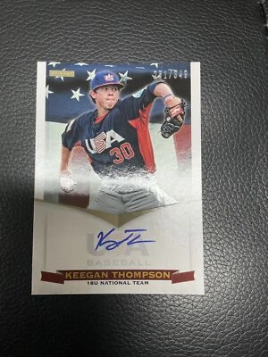 2012 Panini USA Keegan Thompson RC /399 Auto Autograph Cubs Rookie - Image 1 of 2