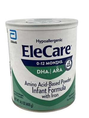 Детская смесь EleCare гипоаллергенная на основе аминокислот порошок 14,1 унции срок годности 2/1/27 - Изображение 1 из 4