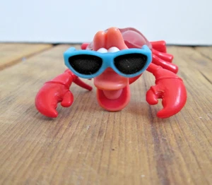 Disney Little Mermaid SEBASTIAN THE CRAB Blue Removable Sunglasses PVC Figure - Picture 1 of 8