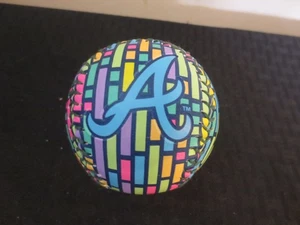 2017 Rawlings Atlanta Braves Psychodelic Logo Ball Baseball - Picture 1 of 3