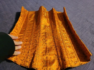 Tesa Orange Corset Size Small Bone Bustier Lace Up - Image 1 of 4