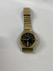 Reloj de cuarzo vintage Seiko SQ 4004 4633-6009 40 mm tono dorado caja gruesa esfera negra - Imagen 1 de 6