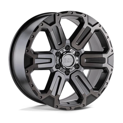17X8.5 Black Rhino WANAKA 6X5.5 12MM M-GUNMETAL W/ BRUSHED FACE - Image 1 of 4