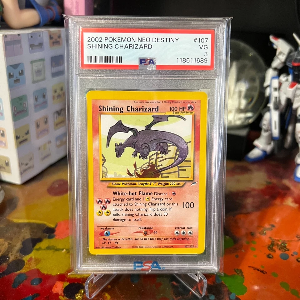 2002 Pokemon Neo Destiny #107 Shining Charizard PSA 3 - Image 1 of 3