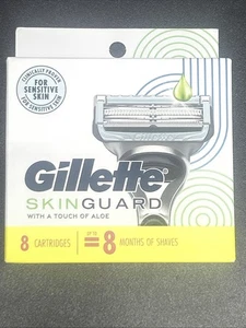 NEW GILLETTE SKINGUARD TOUCH OF ALOE 8 CARTRIDGES RAZOR REFILLS SEALED - Picture 1 of 1