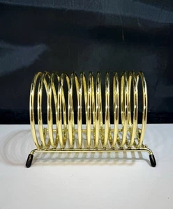 Scrivania porta lettere metallo spirale oro moderno vintage metà secolo organizzazione - Foto 1 di 7