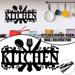 Kitchen Wall Decor Rustic Style Kitchen Wall Sign Black Kitchen Wall Sign Countr - Picture 1 of 12