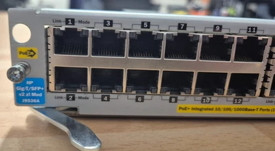 HP 20-port Gig-T PoE+/2-port 10 GbE SFP+ v2 zl Module - J9536A - Used - Image 1 of 3