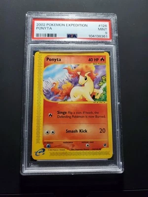 2002 Pokemon Expedition Base Set Ponyta 126/165 #126 PSA 9 Mint - Image 1 of 2