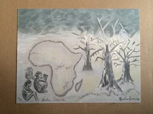 ROKHAYA SARRE (NACIONES UNIDAS) WFUNA ART GRAPHIC - 1986 - ÁFRICA EN CRISIS - Imagen 1 de 4