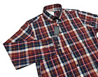 Mizzen + Main Shirt Men's Medium M Leeward Trim Red Blue Plaid Long Sleeve