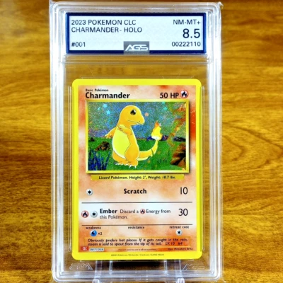 Pokemon Trading Card Game Classic Charmander CLC 001/034 AGS NM-MT+ 8.5 2023 - Image 1 of 2