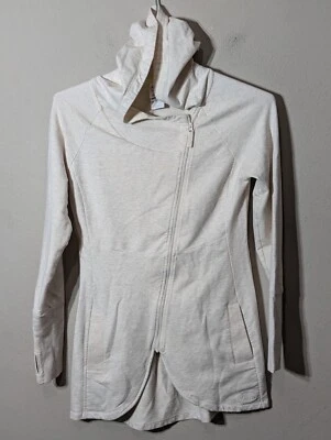 Chaqueta The North Face Mujer Mediana Beige Asimétrica Larga Yoga Bolsillos Sudadera con Capucha Sxy Foto 1 de 4