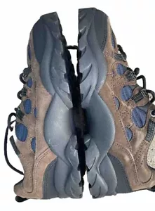 Brooks Voyager da uomo 9,5 M marrone nero blu pelle scamosciata gomma e tessuto eccellente LEGGERE - Foto 1 di 11