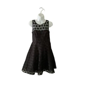 NUOVO ABITO BETSEY JOHNSON NERO A POIS LINEA A TAGLIA 2 - Foto 1 di 7