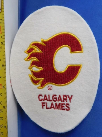 CALGARY FLAMES NHL VINTAGE FELT PATCH LARGE JACKET JERSEY BADGE 1980'S Cover