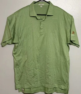 Peter Millar kurzärmliges Poloshirt Herren Größe XL grün weiß gestreift gebraucht, in einwandfreiem Zustand - Bild 1 von 5