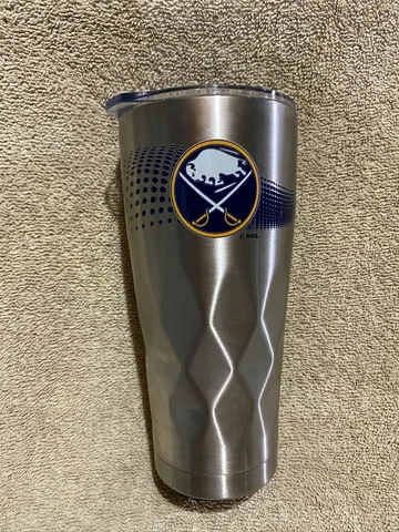 Buffalo Sabres 22oz. Diamond Bottom Stainless Steel Tumbler NHL Hockey -NEW Cover