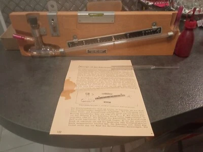 Ancien manomètre à tube incliné instrument de mesure ancien Bauart Krell - Photo 1/4