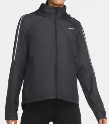Nike Womens Jacket S Black Running Shield Storm-Fit Hooded  CU3385-010 - Image 1 of 4