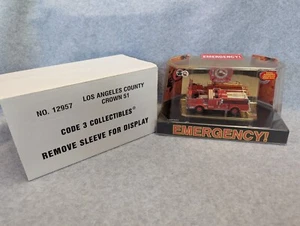 Code 3 Collectibles EMERGENCY! #12957 LA County Engine 51 Crown Firecoach - Picture 1 of 8