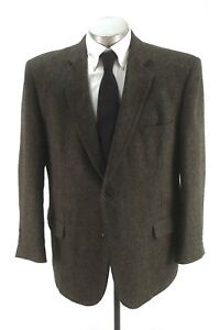 mens green BARRINGTON tweed wool blazer suit jacket sport coat 46 R